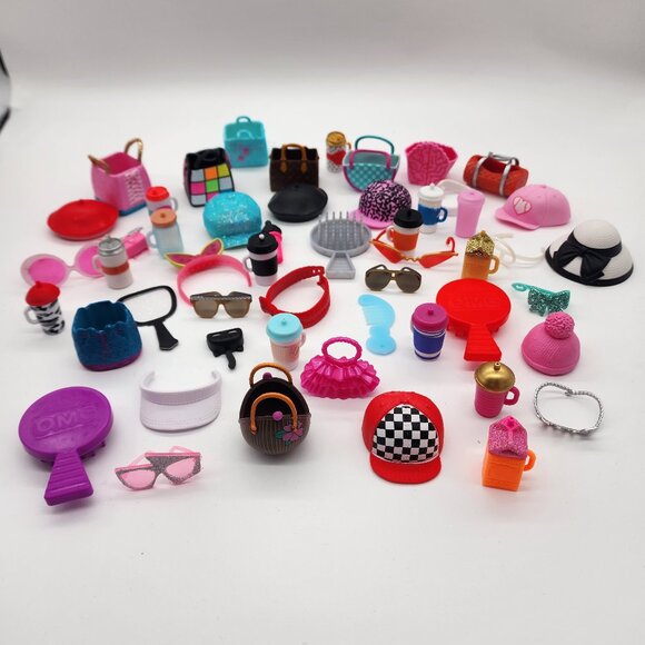 Lot of 52 Assorted LOL Surprise OMG Dolls Accessories Clothes Bottles Glasses - Picture 1 of 10